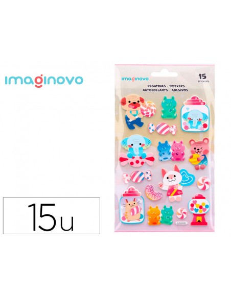 Pegatinas imaginovo dulces magic dreams con relieve 210x130 mm en blister