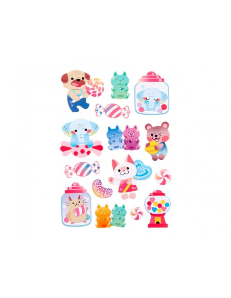 Pegatinas imaginovo dulces magic dreams con relieve 210x130 mm en blister