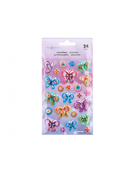 Pegatinas imaginovo mariposas magic dreams con relieve 190x105 mm en blister