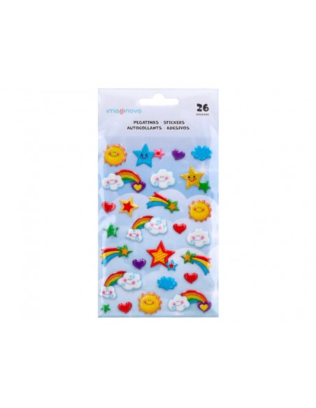 Pegatinas imaginovo arcoiris magic dreams con relieve 190x105 mm en blister