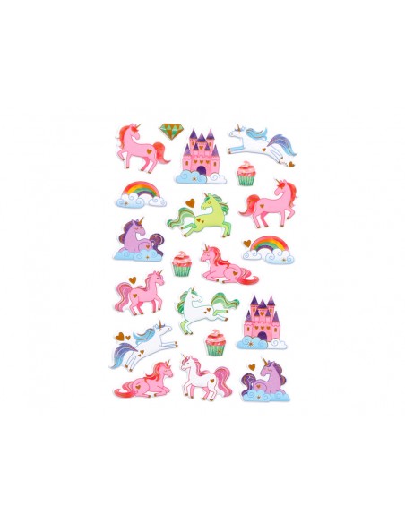 Pegatinas imaginovo unicornios magic dreams con relieve 190x105 mm en blister