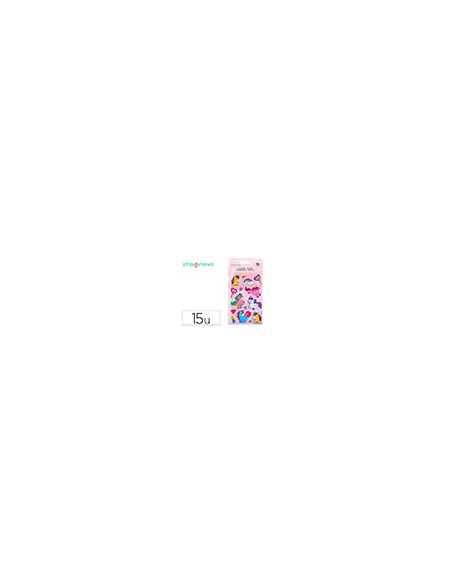 Pegatinas imaginovo unicornios magic dreams con brillo 190x105 mm en blister