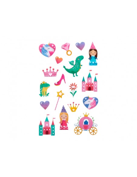 Pegatinas imaginovo princesas magic dreams pvc 190x105 mm en blister