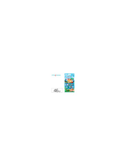 Pegatinas imaginovo cute animales granja con relieve 190x105 mm en blister