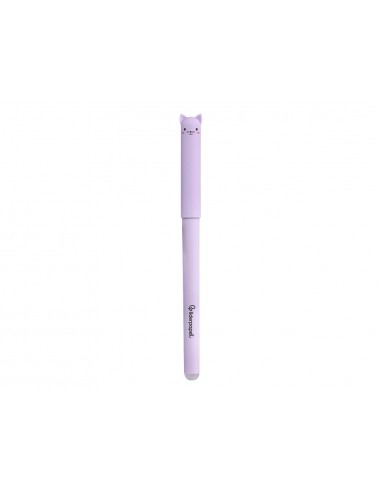 Boligrafo fantasia liderpapel animal town gato tinta azul borrable punta 1 mm