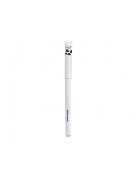 Boligrafo fantasia liderpapel animal town vaca tinta azul borrable punta 1 mm