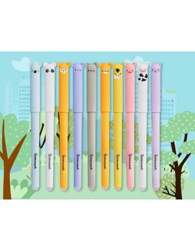 Boligrafo fantasia liderpapel animal town tinta caballo tinta azul borrable punta 1 mm