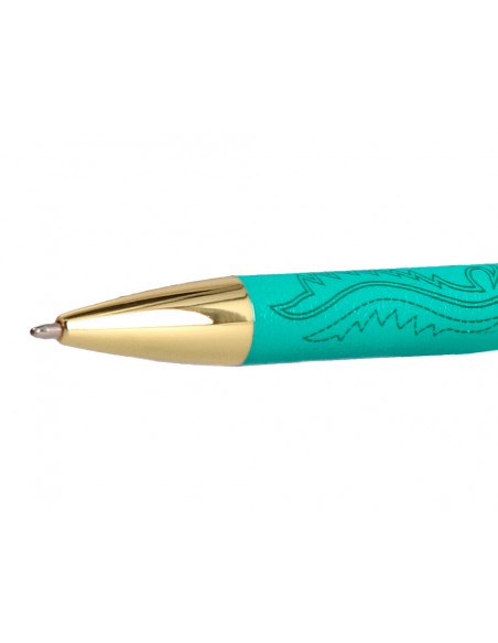 Boligrafo belius wild west aluminio color verde tinta color azul caja de diseño
