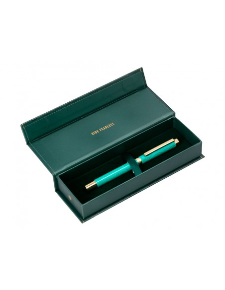 Roller belius wild west aluminio color verde dorado tinta color negro caja de diseño