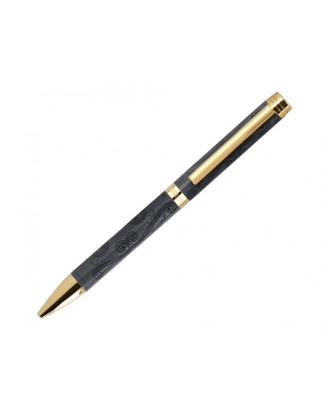 Boligrafo belius wild west aluminio color negro dorado tinta color azul caja de diseño