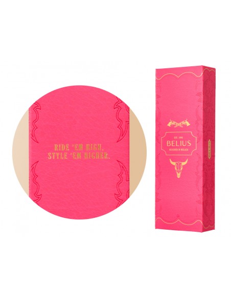 Boligrafo belius wild west aluminio color rosa dorado tinta color azul caja de diseño