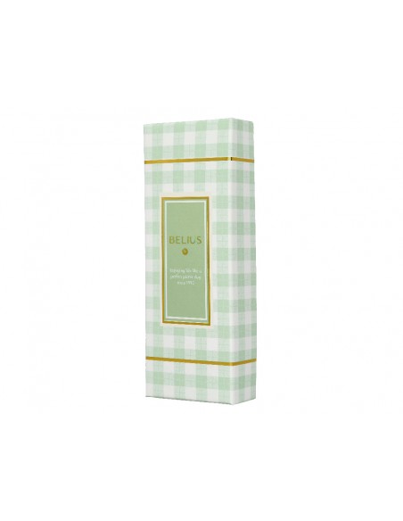 Boligrafo belius picnic aluminio color verde dorado tinta color azul caja de diseño