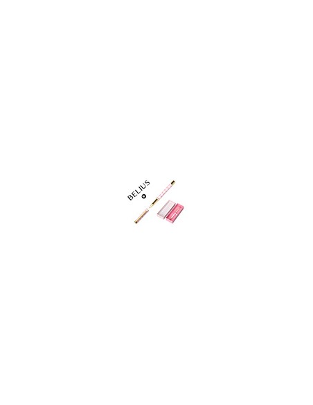 Boligrafo belius picnic aluminio color rosa dorado tinta color azul caja de diseño