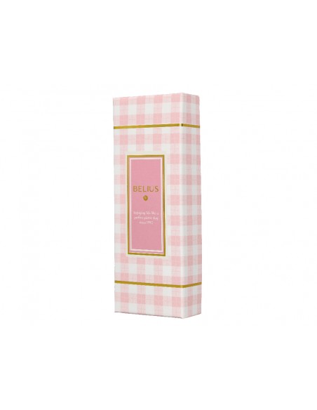 Boligrafo belius picnic aluminio color rosa dorado tinta color azul caja de diseño