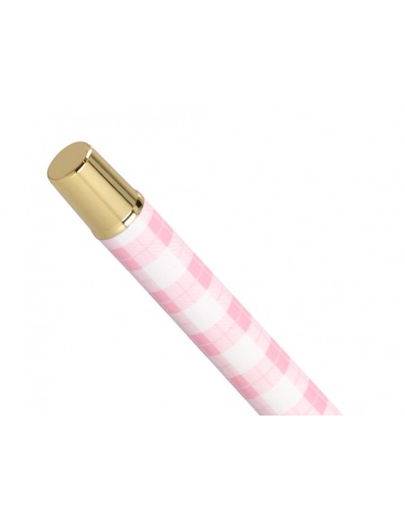 Boligrafo belius picnic aluminio color rosa dorado tinta color azul caja de diseño