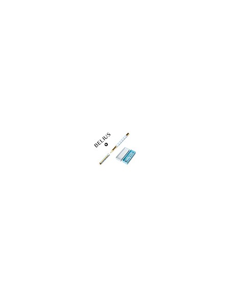 Boligrafo belius perfect picnic day aluminio color azul celeste dorado tinta azulcaja de diseño