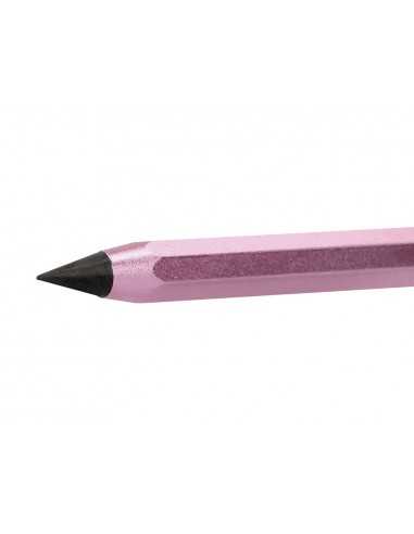 Lapiz de grafito infinito liderpapel aluminio hexagonal rosa ultra resistente 1 punta de recambio