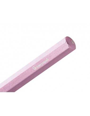 Lapiz de grafito infinito liderpapel aluminio hexagonal rosa ultra resistente 1 punta de recambio