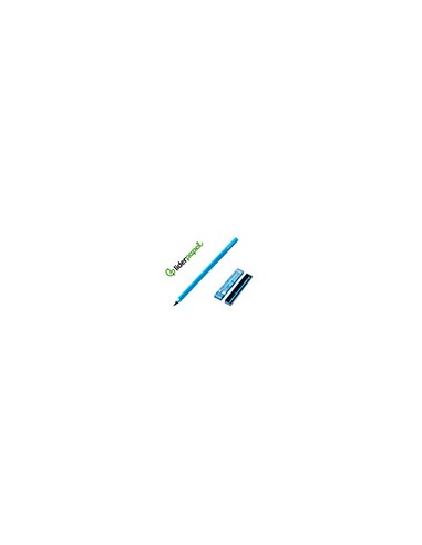 Lapiz de grafito infinito liderpapel aluminio hexagonal azul ultra resistente 1 punta de recambio