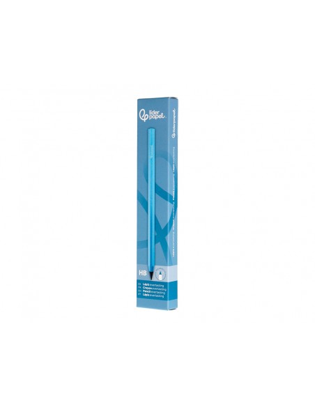 Lapiz de grafito infinito liderpapel aluminio hexagonal azul ultra resistente 1 punta de recambio