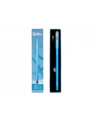 Lapiz de grafito infinito liderpapel aluminio hexagonal azul ultra resistente 1 punta de recambio