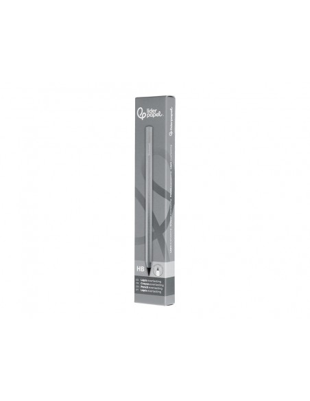 Lapiz de grafito infinito liderpapel aluminio hexagonal plateado ultra resistente 1 punta de recambio