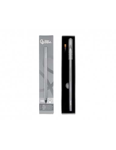 Lapiz de grafito infinito liderpapel aluminio hexagonal plateado ultra resistente 1 punta de recambio