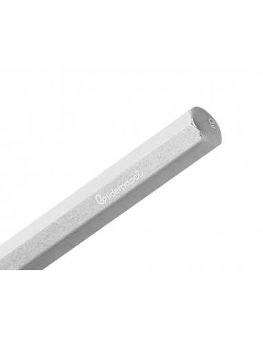 Lapiz de grafito infinito liderpapel aluminio hexagonal plateado ultra resistente 1 punta de recambio