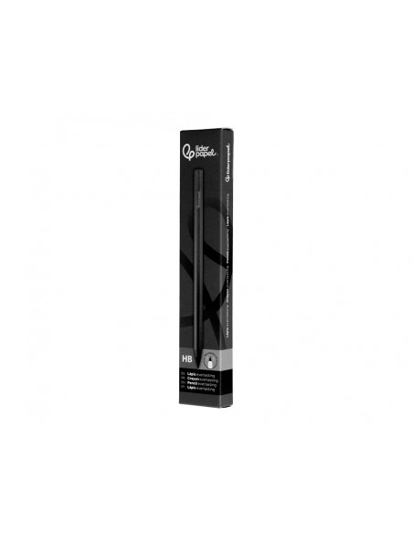 Lapiz de grafito infinito liderpapel aluminio hexagonal negro ultra resistente 1 punta de recambio