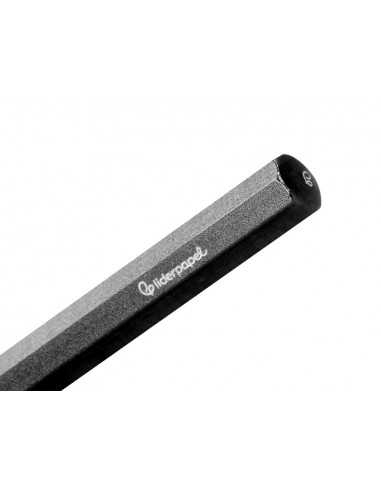 Lapiz de grafito infinito liderpapel aluminio hexagonal negro ultra resistente 1 punta de recambio