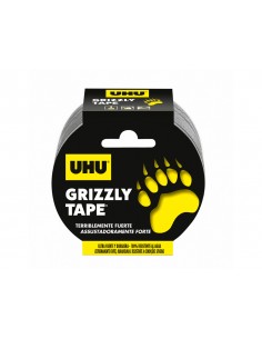 Cinta adhesiva uhu americana grizzly tape ultrafuerte color plata 10 mt x 48 mm