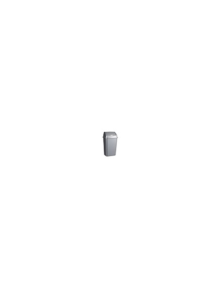Papelera basculante plasticforte plastico 15 litros color plata 285x225x470 mm