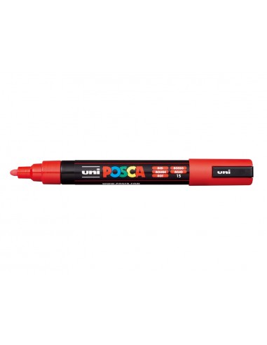 Rotulador uni posca pc-5m marcador de pintura punta conica 1,8-2,5 mm rojo