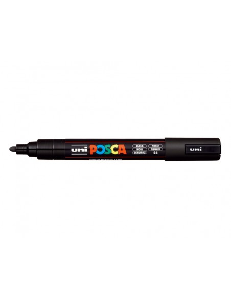 Rotulador uni posca pc-5m marcador de pintura punta conica 1,8-2,5 mm negro