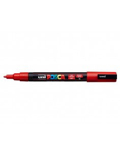 Rotulador uni posca pc-3m marcador de pintura punta conica 0,9-1,3 mm rojo
