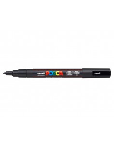 Rotulador uni posca pc-3m marcador de pintura punta conica 0,9-1,3 mm negro