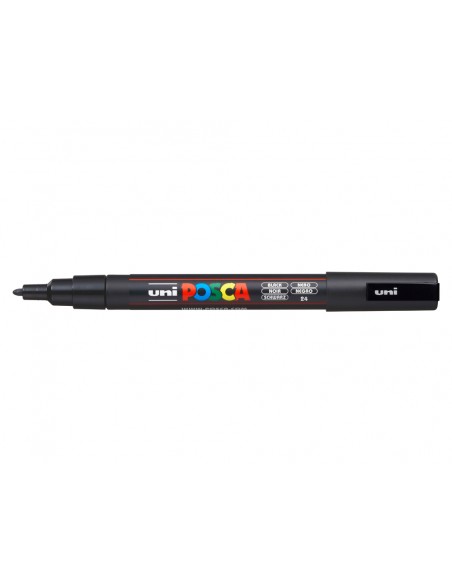 Rotulador uni posca pc-3m marcador de pintura punta conica 0,9-1,3 mm negro