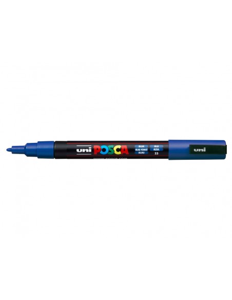 Rotulador uni posca pc-3m marcador de pintura punta conica 0,9-1,3 mm azul