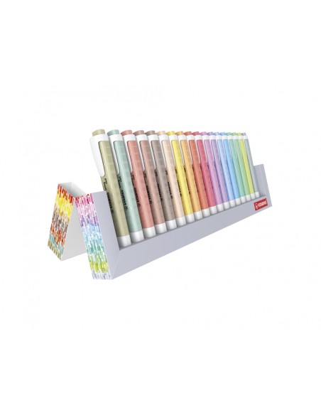 Rotulador stabilo fluorescente swing cool nature colors estuche de 18 unidades colores surtidos