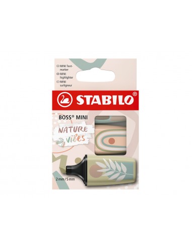 Rotulador stabilo boss mini naturevibes estuche de 3 unidades colores surtidos