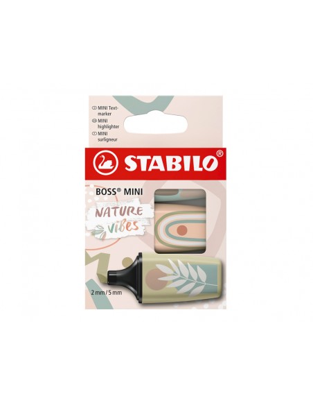 Rotulador stabilo boss mini naturevibes estuche de 3 unidades colores surtidos