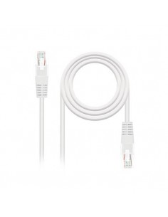 Latiguillo cable red network utp cat6 rj45 nanocable 0.5m blanco