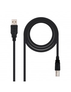 Cable usb tipo a a usb tipo b nanocable 4.5m negro - macho - macho