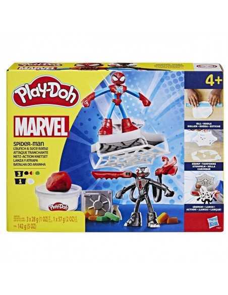 Juego hasbro play - doh spiderman launch and slice battle