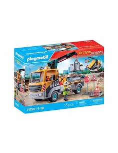 Playmobil - camiÃ³n de construcciÃ³n con grÃºa
