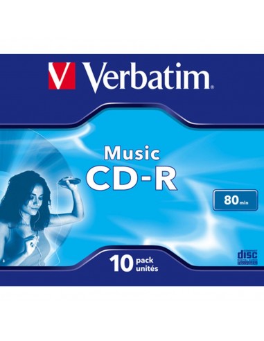 Verbatim cd - r 700mb 16x tarrina 10 unidades audio