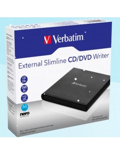 Grabadora externa cd - dvd verbatim slimline usb 2.0
