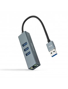 Hub nanocable 4 en 1 usb 3.0 - rj45 - macho - hembra