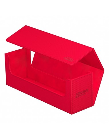 Caja de almacenamiento cartas ultimate guard arkhive 400+ xenoskin monocolor rojo