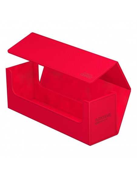 Caja de almacenamiento cartas ultimate guard arkhive 400+ xenoskin monocolor rojo